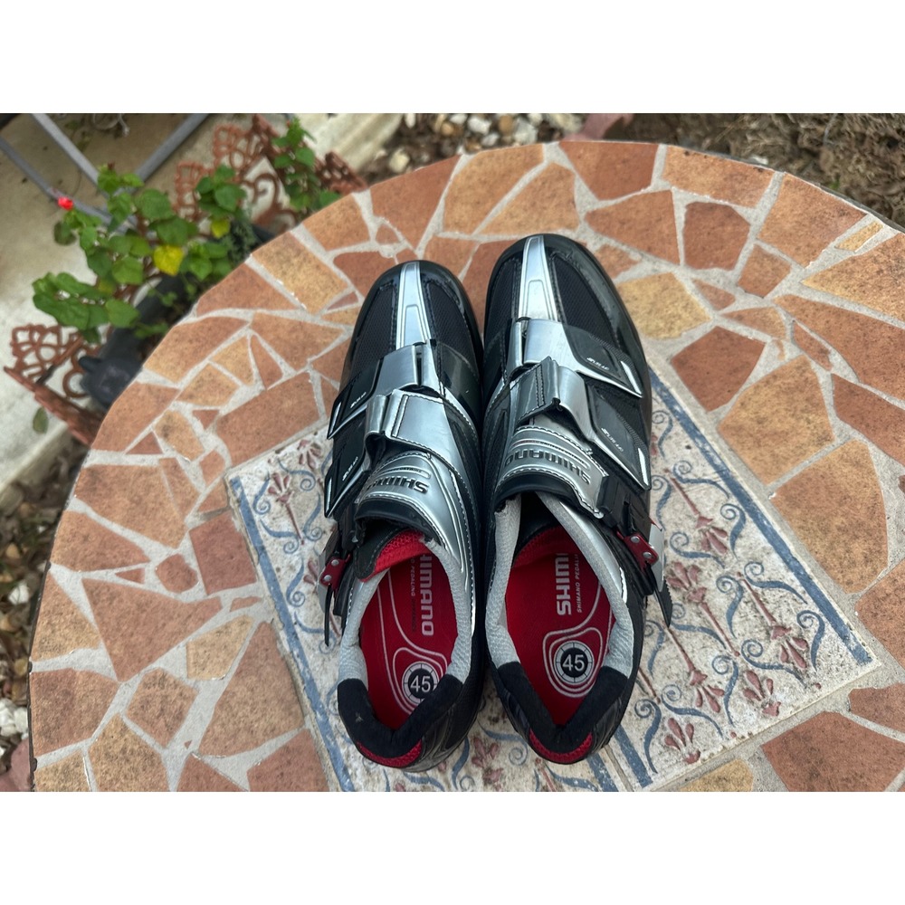 Shimano R191 Carbon Composite Road Cycling Shoes Black Silver EU 45 US 11.5